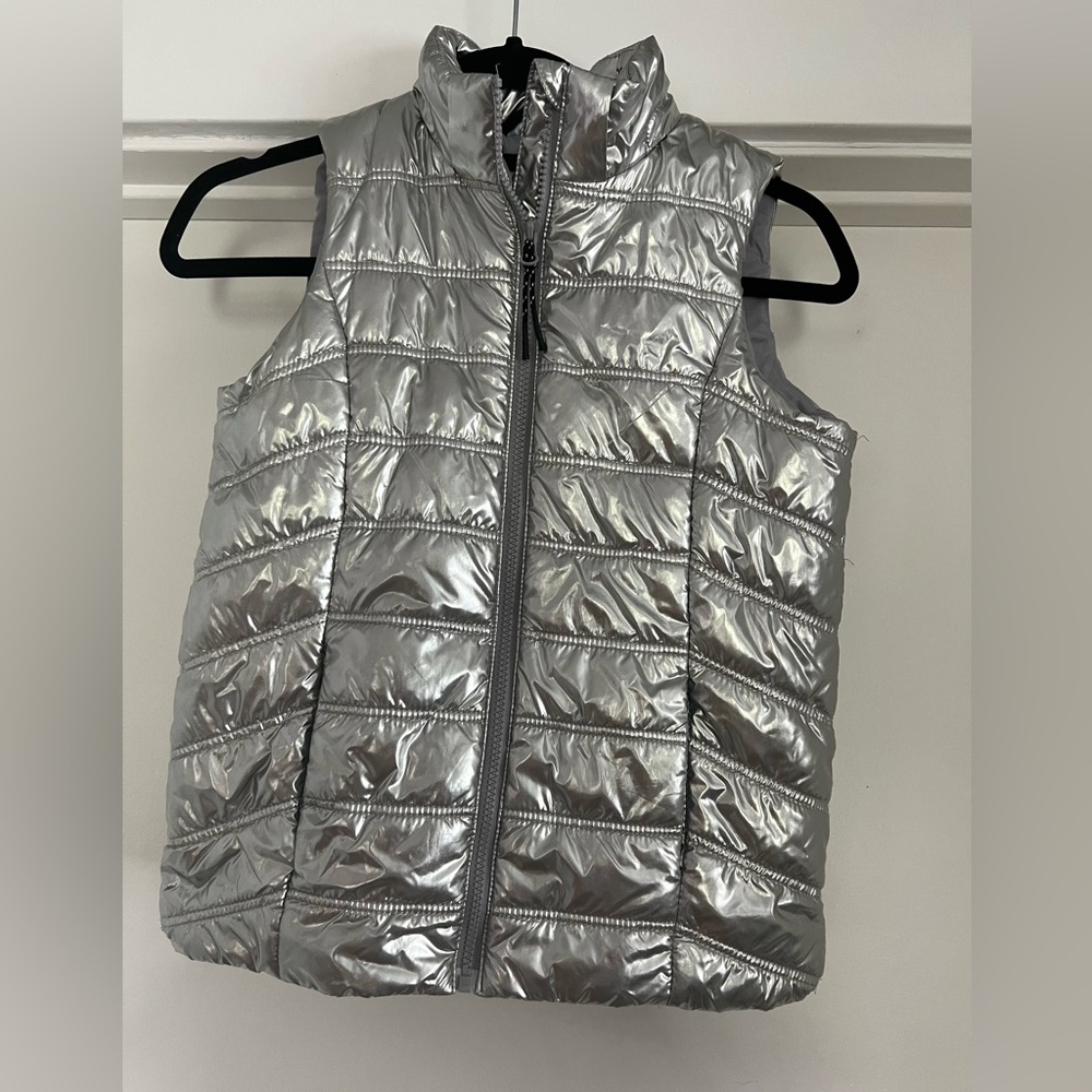 Girls sizes 8/10 H&M Silver Puffer Vest